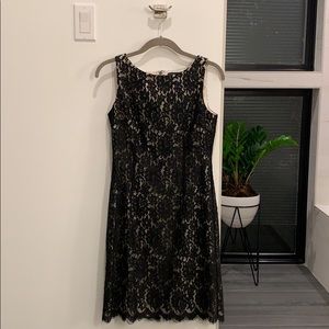 Ann Taylor Black lace sheath dress